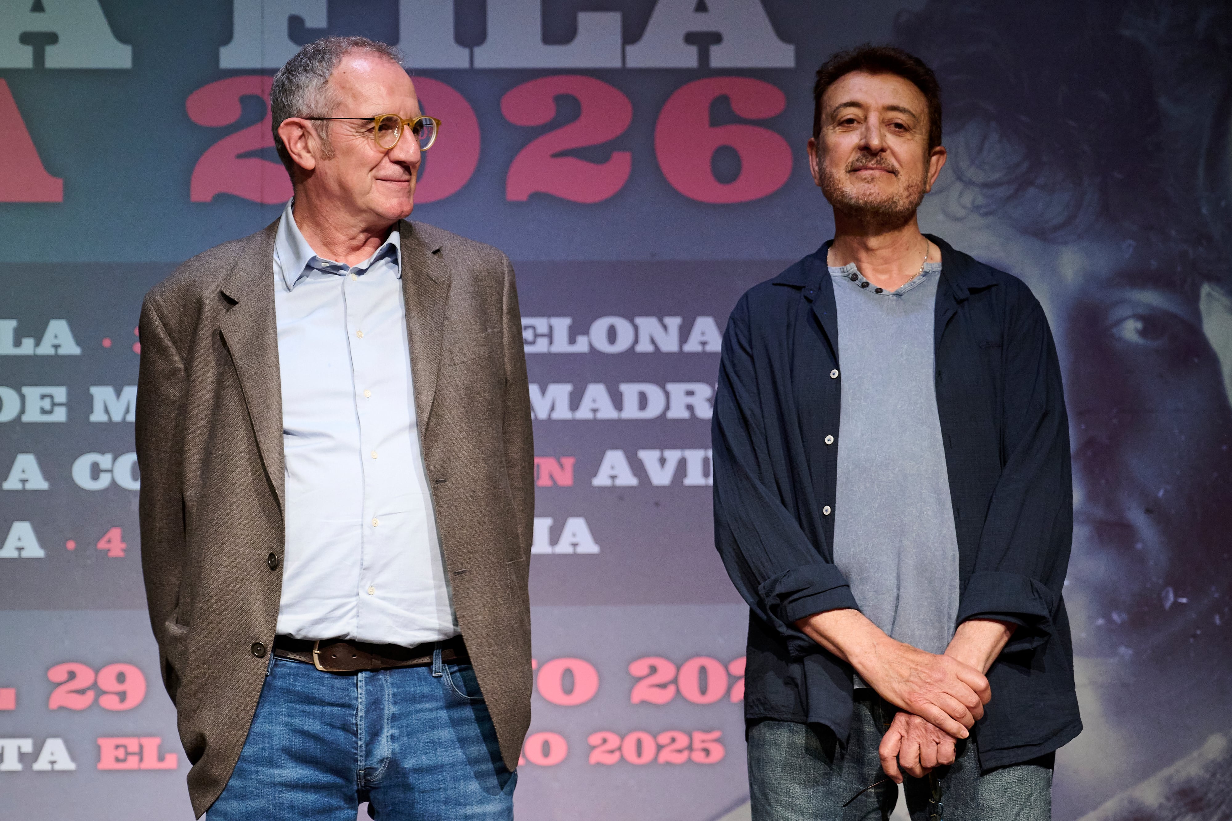 El Último De La Fila  durante su rueda de prensa sobre su gira de regreso en 2026.