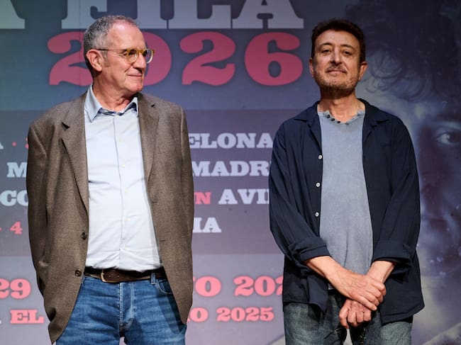 El Último De La Fila durante su rueda de prensa sobre su gira de regreso en 2026.