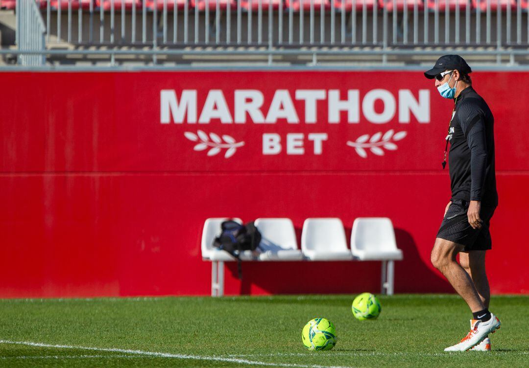 Lopetegui, durante un entrenamiento