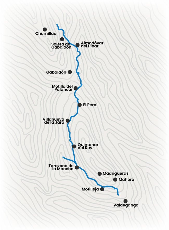 Mapa Camino del Valdemembra