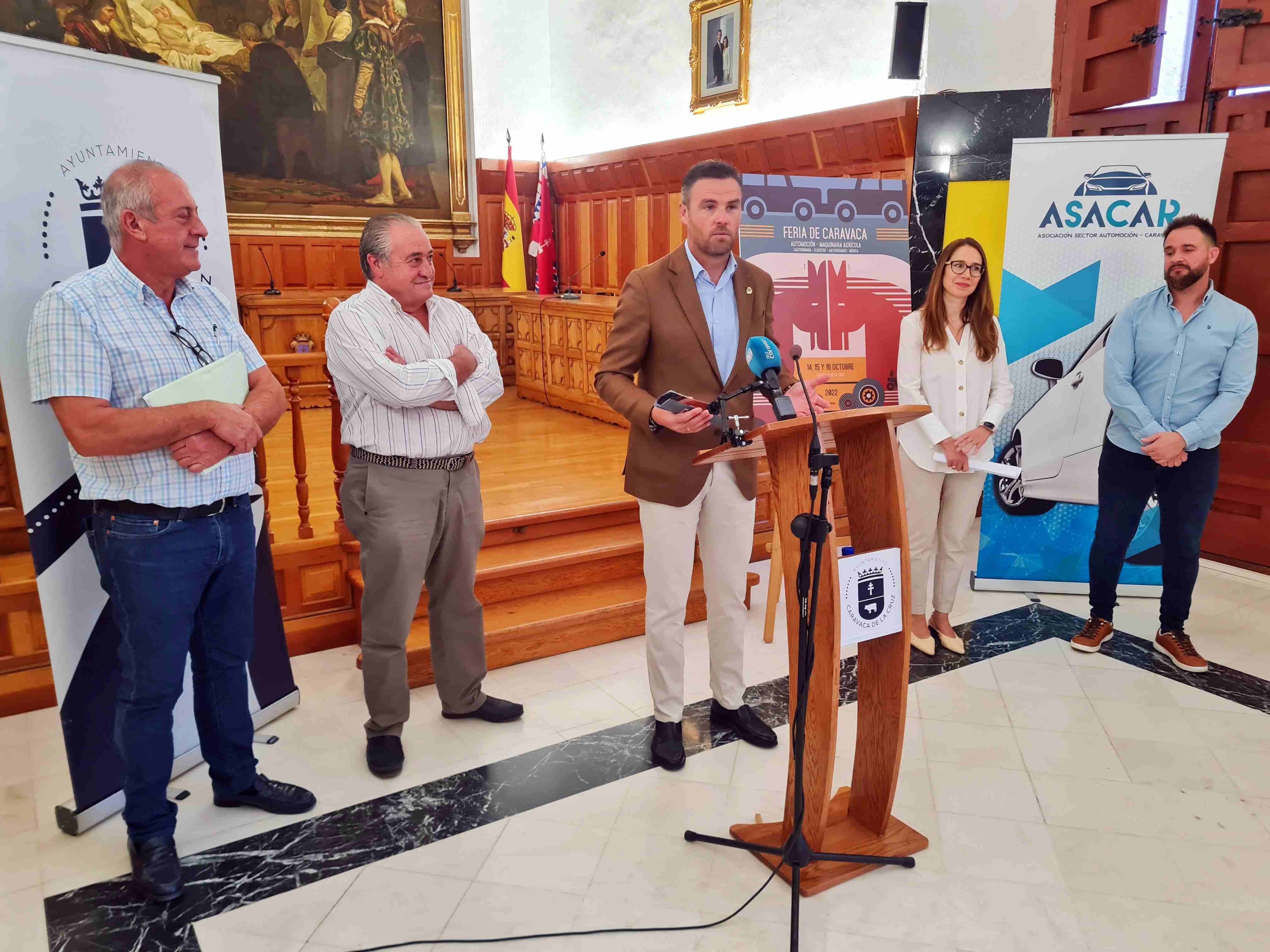 Momento de la presentación oficial de la Feria de Caravaca de la automoción y la maquinaria agrícola