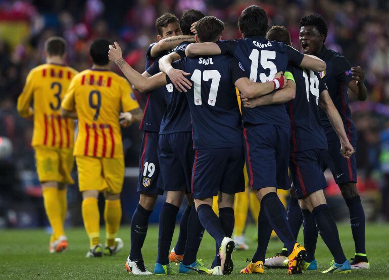 Atlético - Barcelona en el partido de Champions Leage