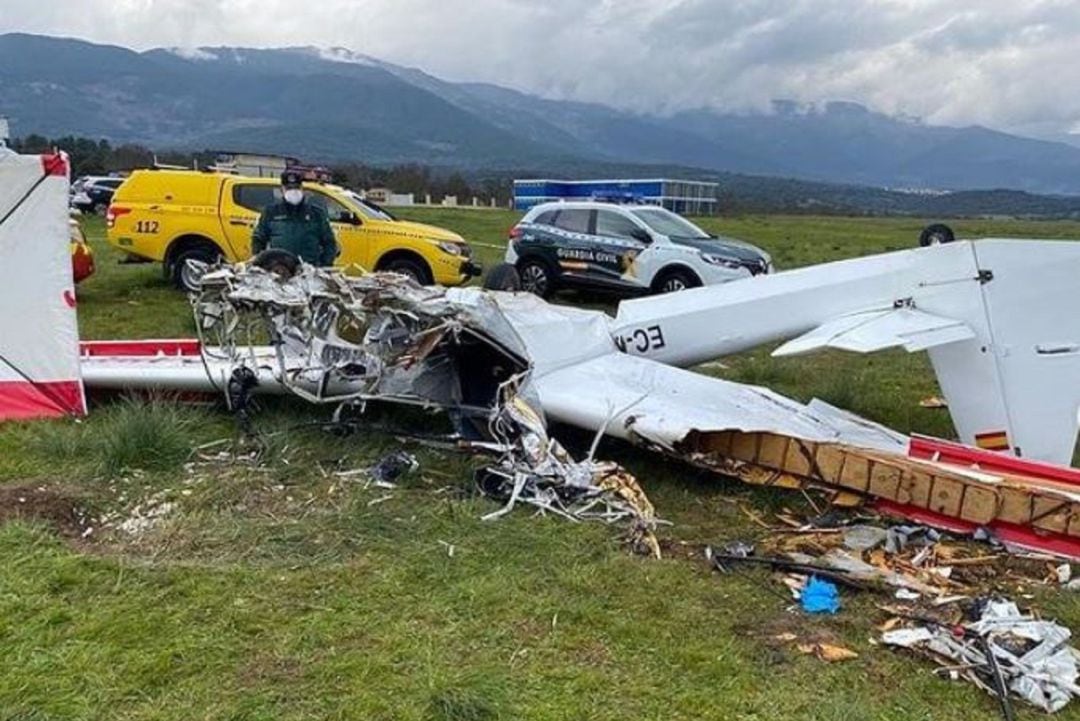 Imagen del accidente áereo ocurrido en La Iglesuela del Tiétar (Toledo)