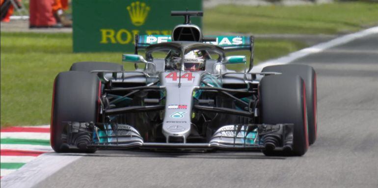 Hamilton, durante la carrera 