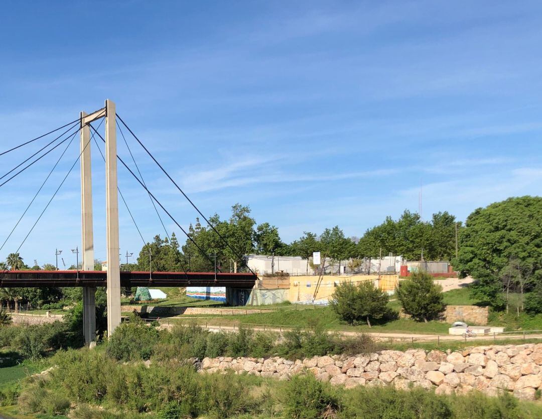 Zona verde del río Serpis en Gandia 