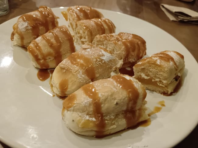 Carmelitas con sirope de caramelo