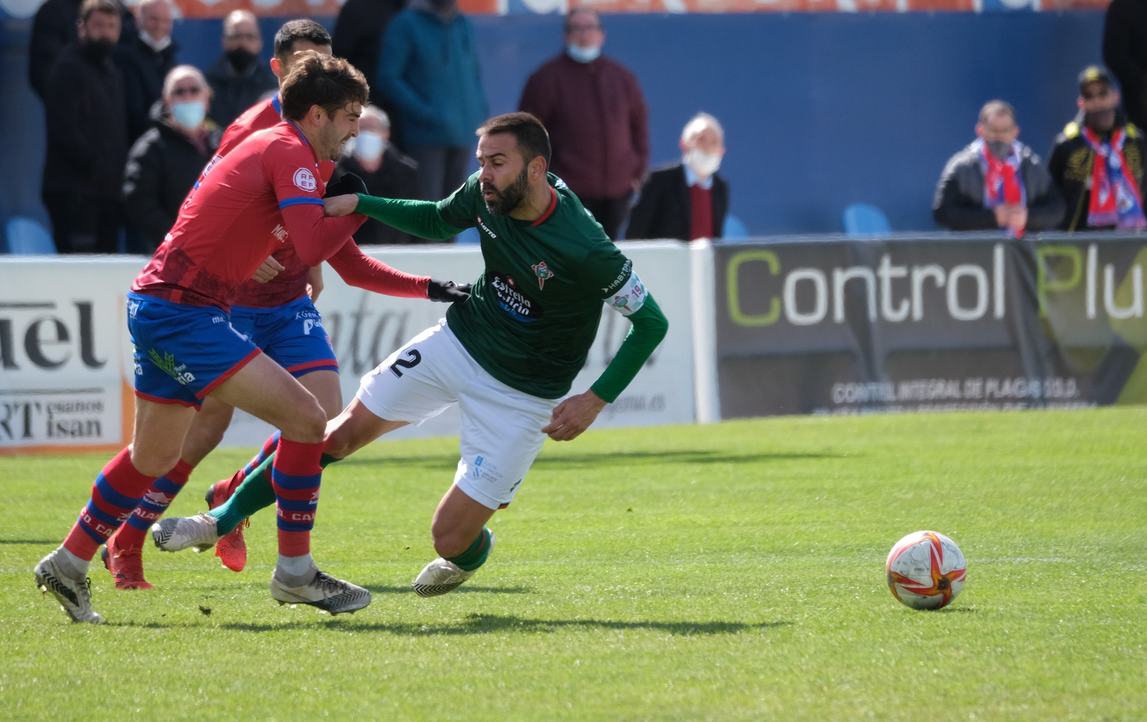 Joselu, en una imagen del Calahorra-Racing en La Planilla