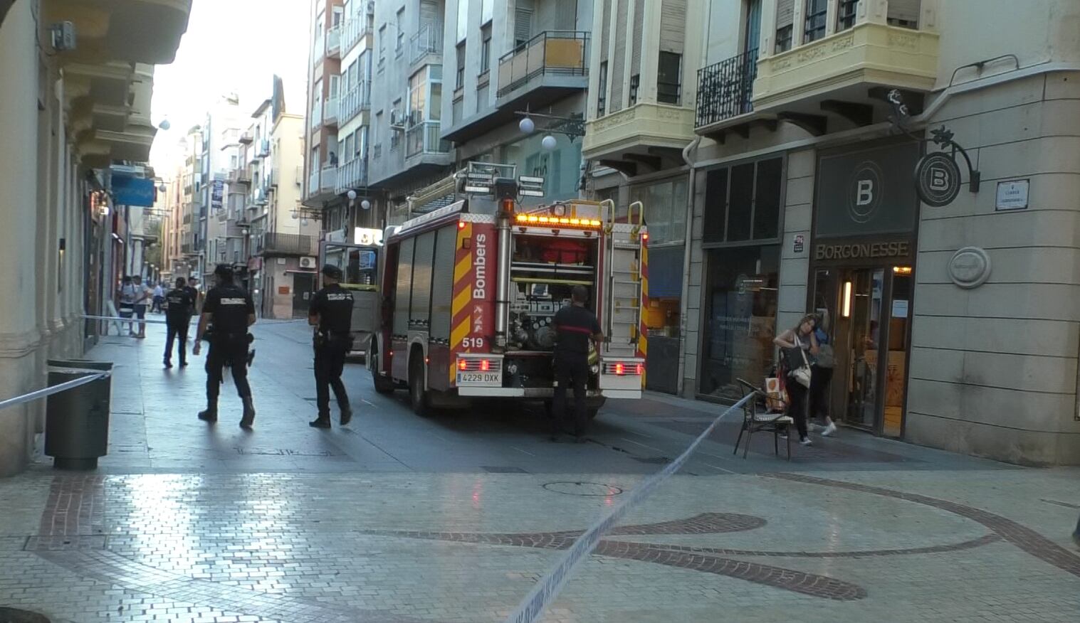 Incendio en el centro de Elche