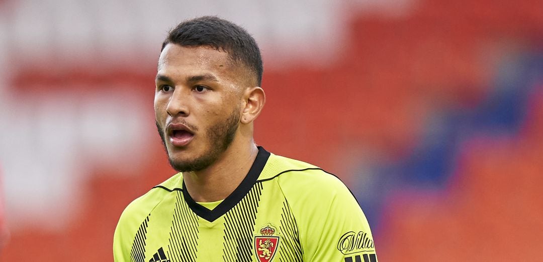 Luis Suárez, futbolista del Real Zaragoza que no podrá participar en el play-off