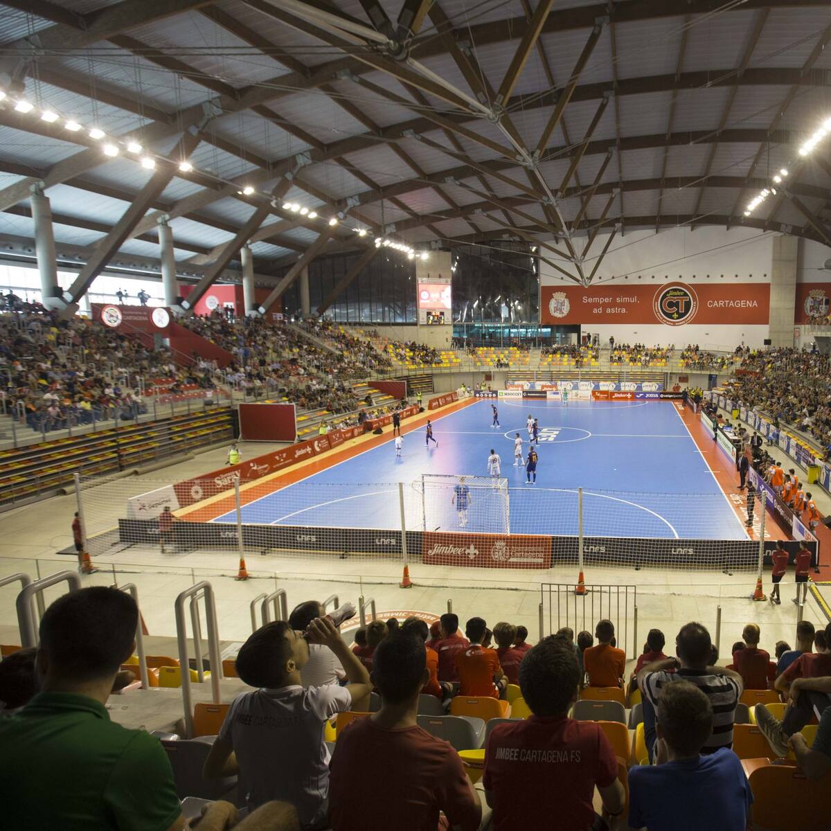 El Palacio de los Deportes de Cartagena mejorará iluminación, megafonía y cabinas de prensa para la Copa de España y se estudia ampliar su aforo