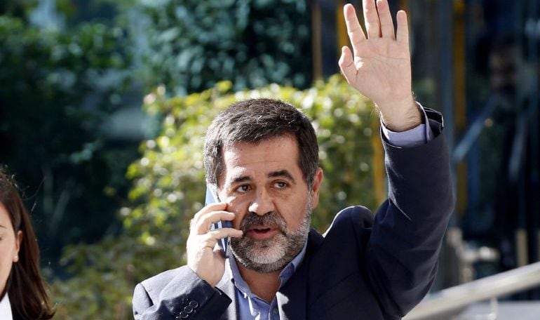 Jordi Sànchez tras una de sus comparecencias en la Audiencia Nacional