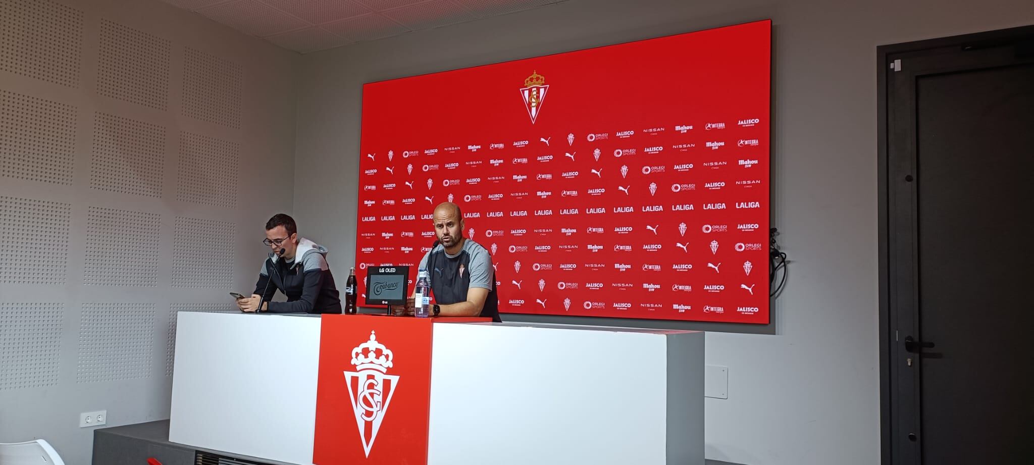 Miguel Ángel Ramírez durante su rueda de prensa previa al viaje a Andorra.