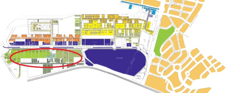 Plano del Polígono Industrial de Las Hervencias