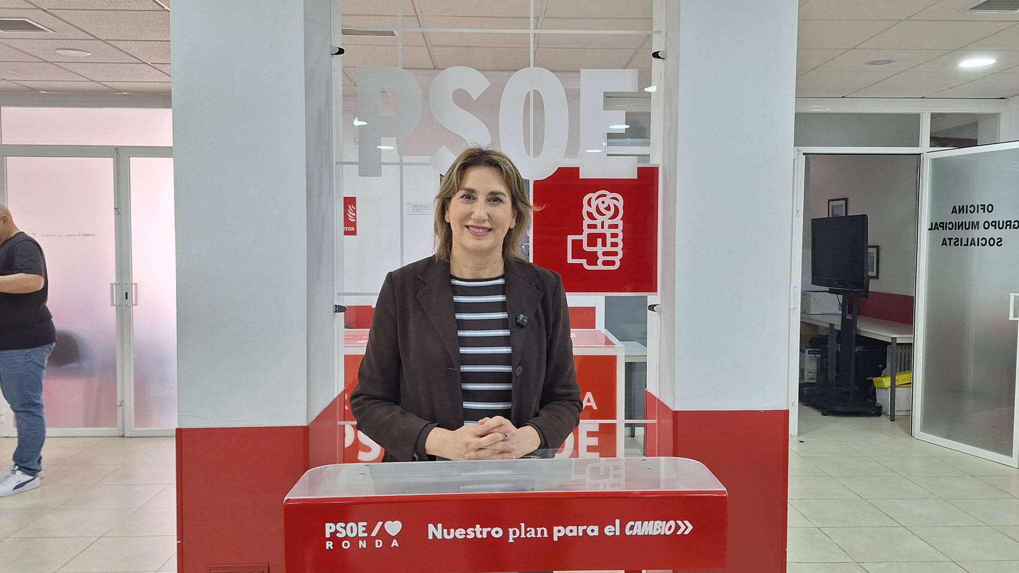 Isabel Aguilera en rueda de prensa