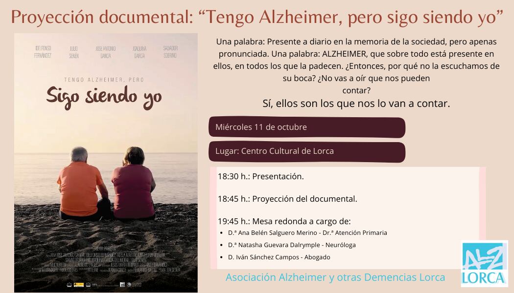 Cartel del documental Tengo Alzheimer, pero sigo siendo yo