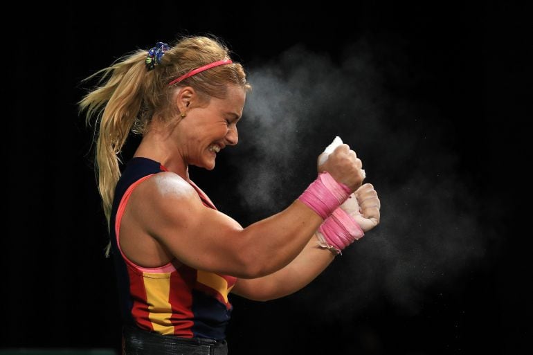 Lydia Valentín celebra su bronce en Río