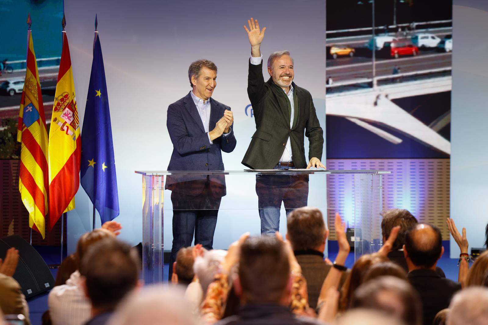 Jorge Azcón, tras firmar la Declaración de Zaragoza