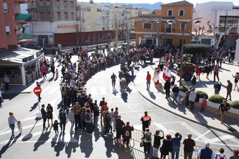 Momento de la bendición de animales, celebrada en Ondara, el domingo 21 de enero.