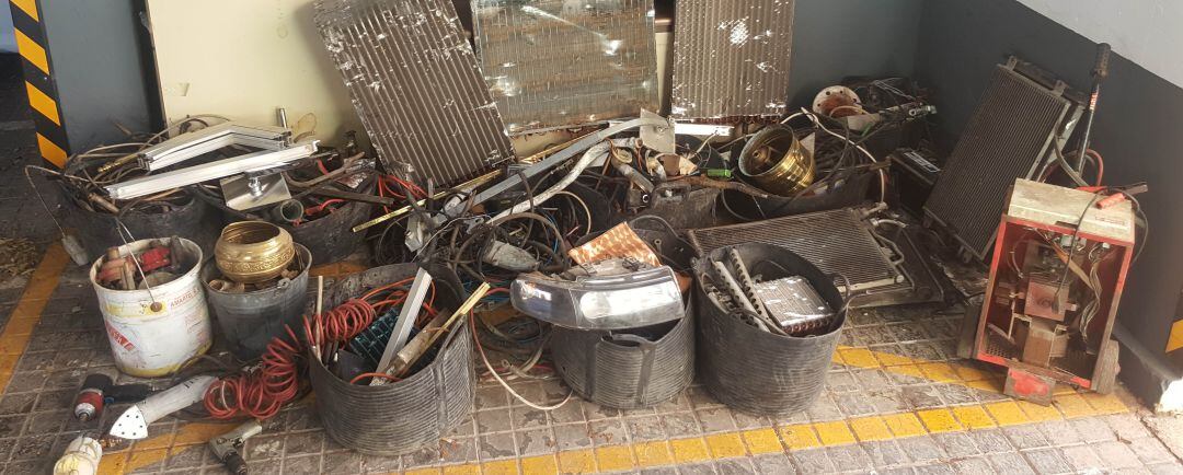 Los efectos requisados en la localidad de Manzanares (Ciudad Real)