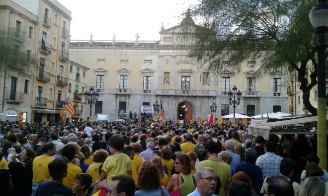 Concentració a la plaça de la Font de Tarragona