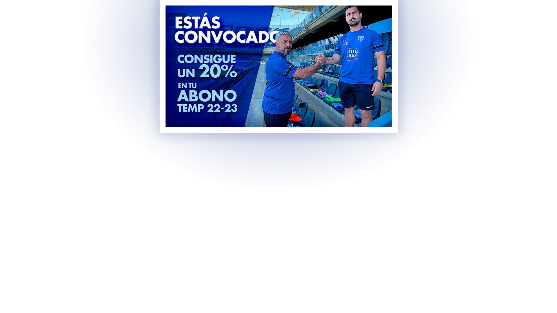 El Málaga convoca a la afición para el partido contra el Burgos con diversas promociones