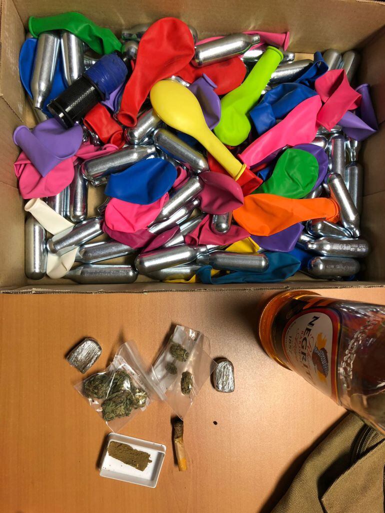 Imagen del material incautado