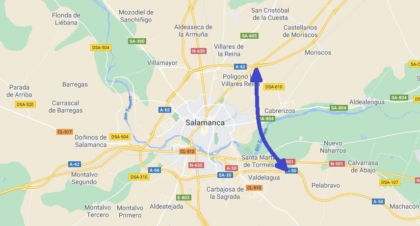 Posible trazado que plantean los leonesistas