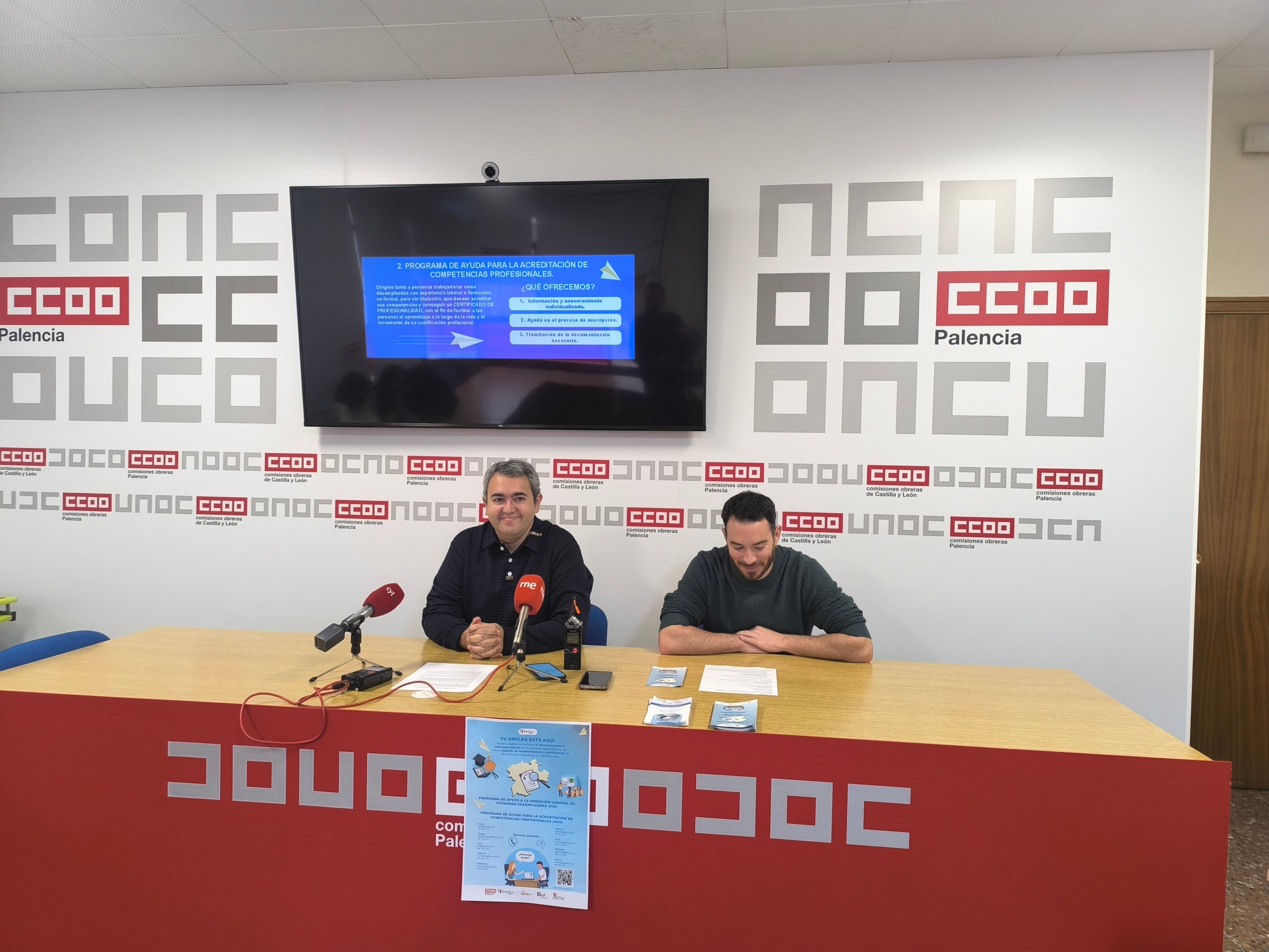 Raúl Hierro y Miguel Ángel Macho de CCOO