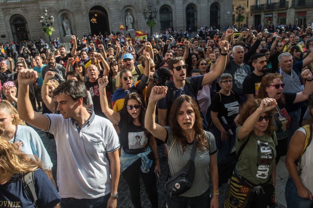 Imagen de las protestas en Barcelona acontecidas este fin de semana