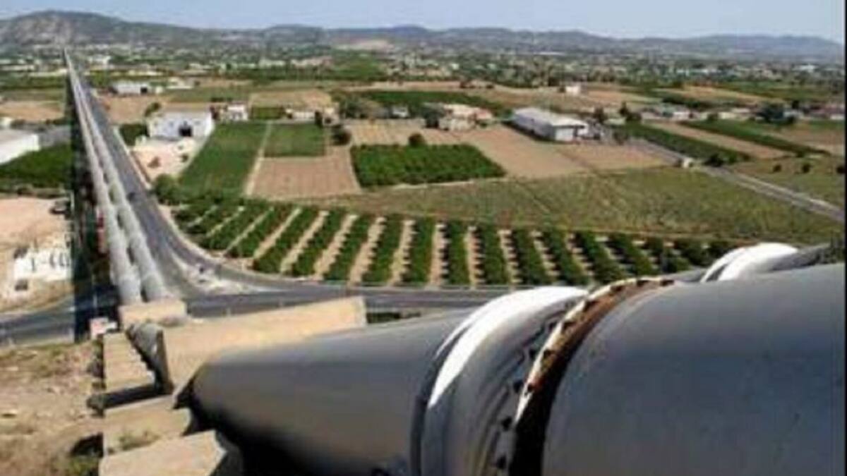 El TSJ de la Región desestima 573 recursos de regantes sobre la tarifa del agua del trasvase Tajo-Segura