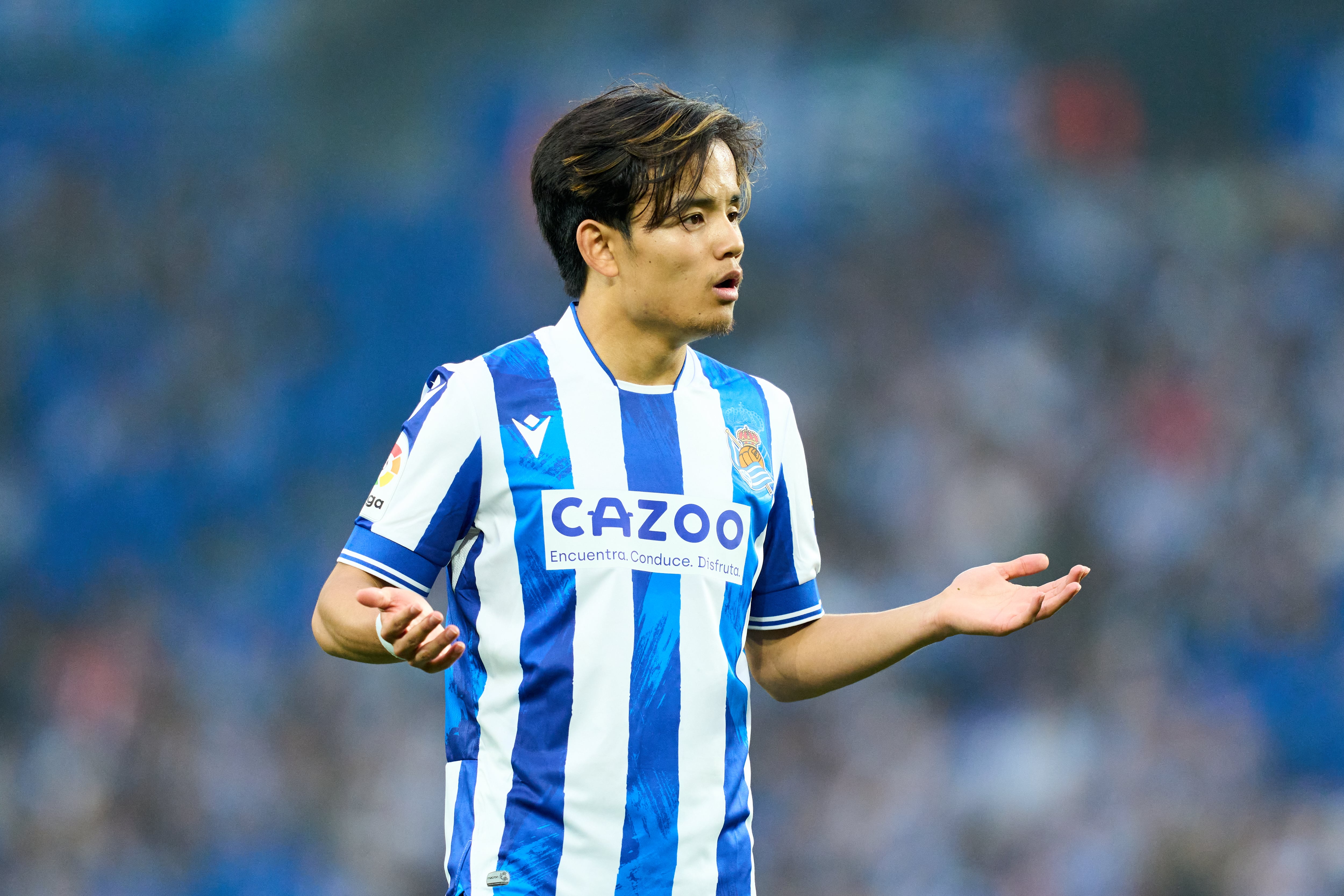 Kubo durante un partido entre la Real Sociedad y Almería