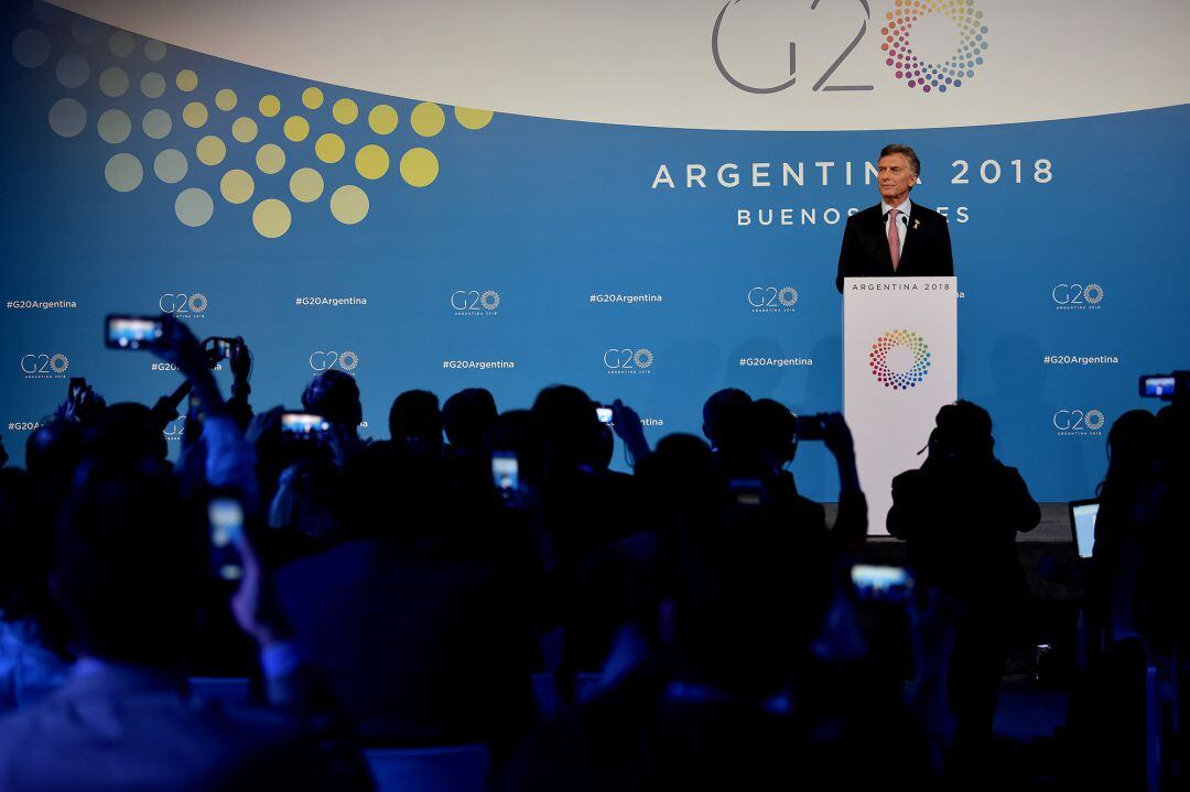 El presidente de Argentina, Mauricio Macri, en el G20