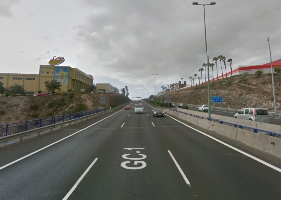 Autopista GC-1 a la altura de Telde.