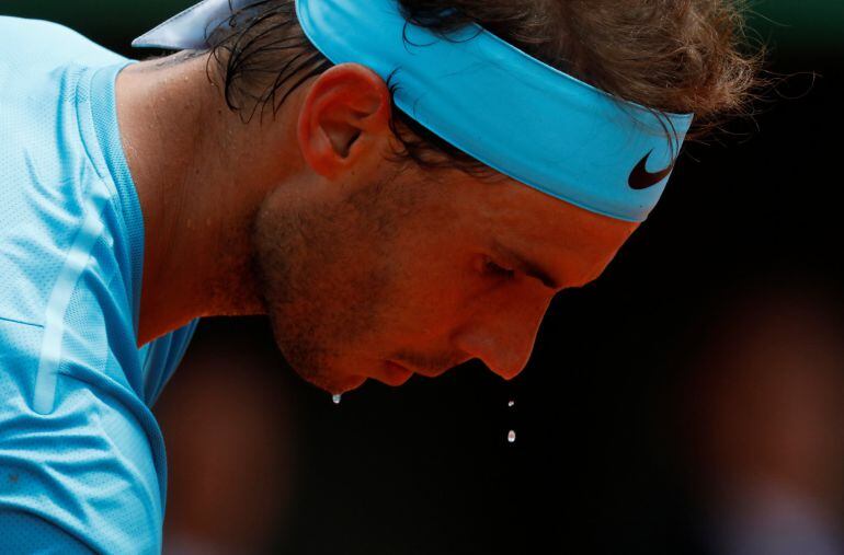 Rafa Nadal durante el partido de cuartos. 