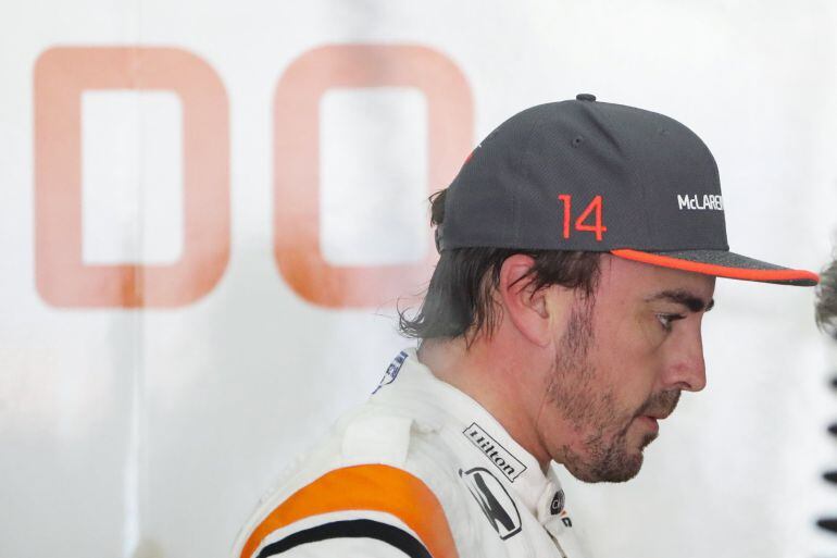 Fernando Alonso, tras un entrenamiento en Malasia