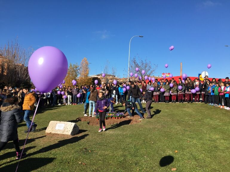 25 de Noviembre en el Parque de los Derechos Humanos de Palencia