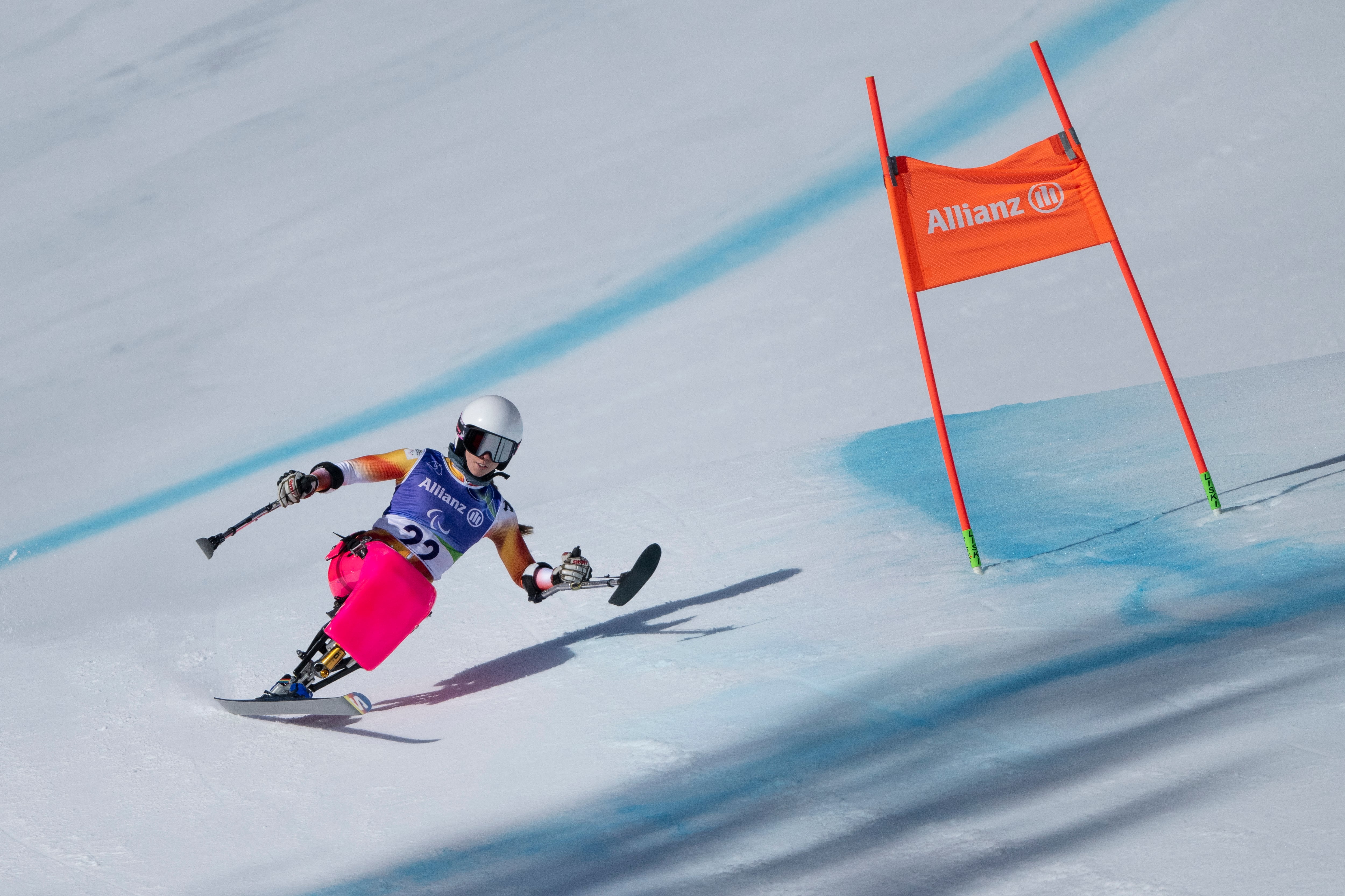 Audrey Pascual en la prueba de descenso en categoría sentada de los Juegos Paralímpicos de Invierno de Milán Cortina 2026