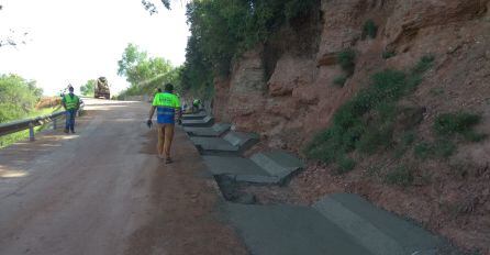 Estado de la intervención en la carretera que une Génave con Torres de Albanchez.