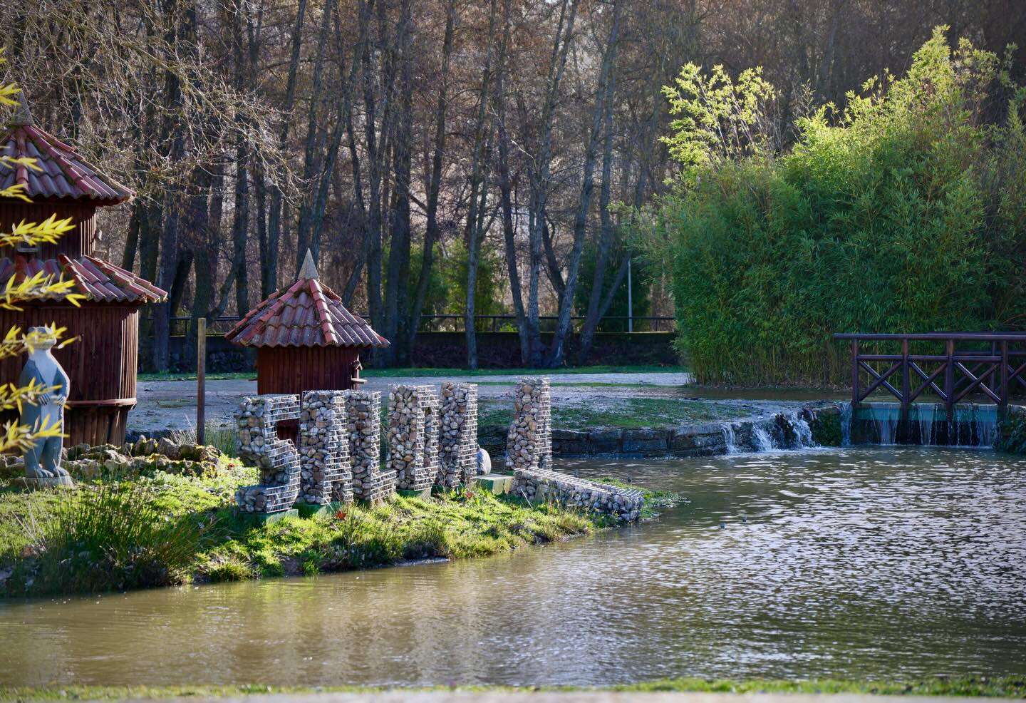El parque Javier Cortes de Saldaña anegado