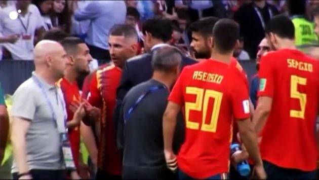 Koke habla con Ramos y Costa