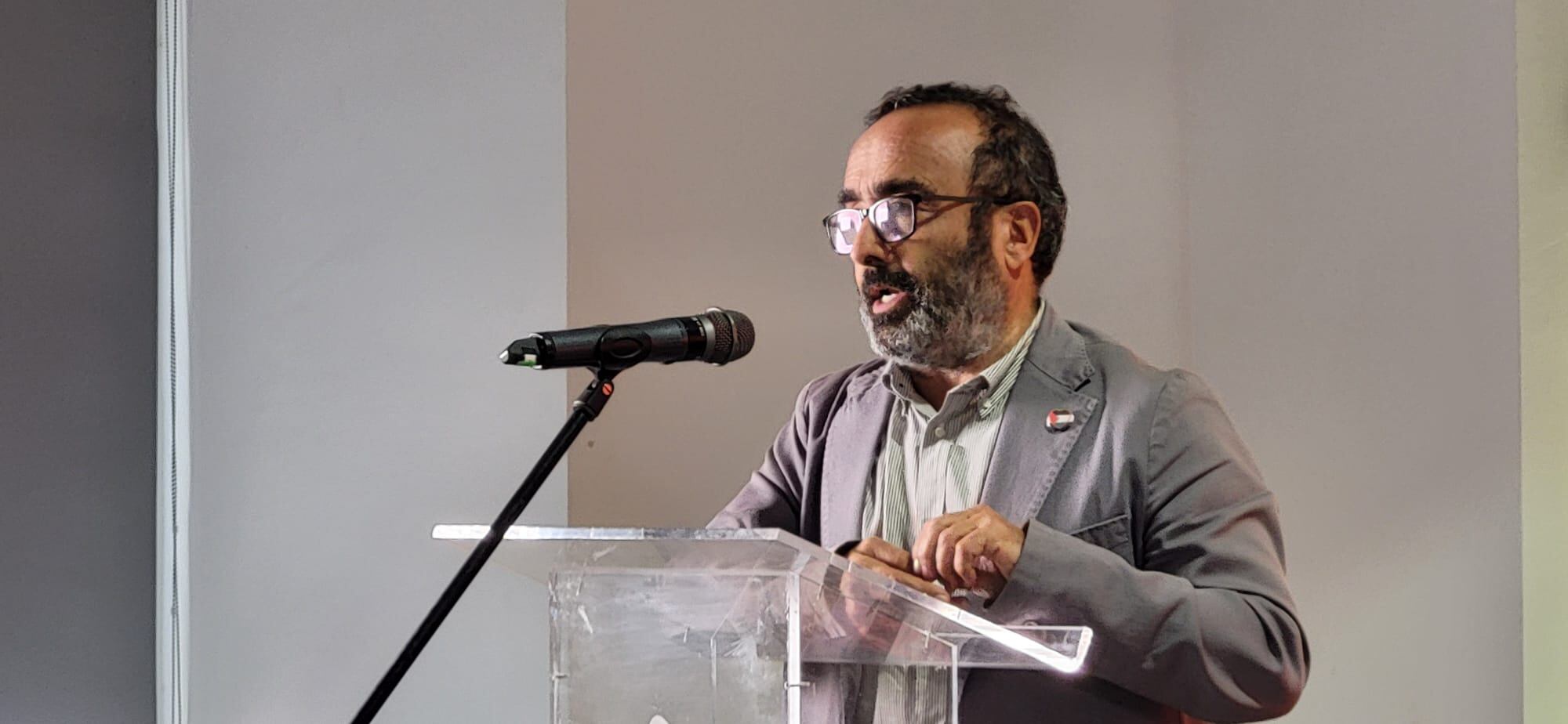 Miguel Ángel Morales Sánchez, presidente Diputación Provincial de Cáceres, clausura 'La España Despoblada' en Valencia de Alcántara