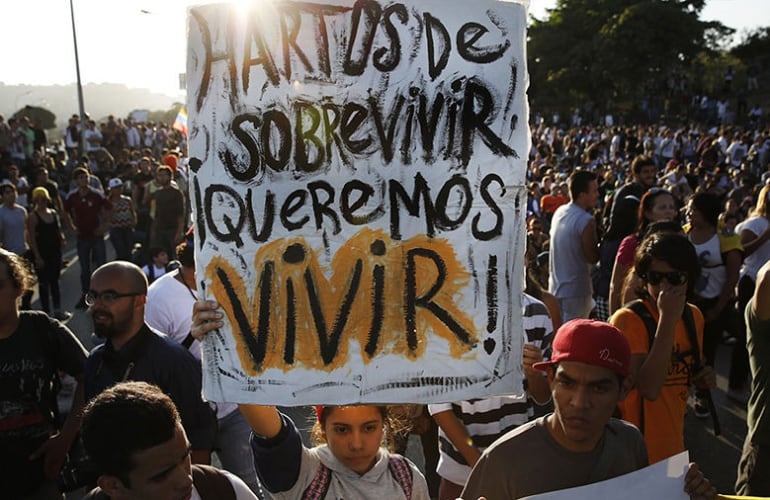 Manifestación en Venezuela