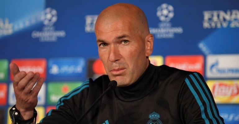 Zinedine Zidane, durante la rueda de prensa previa a la final