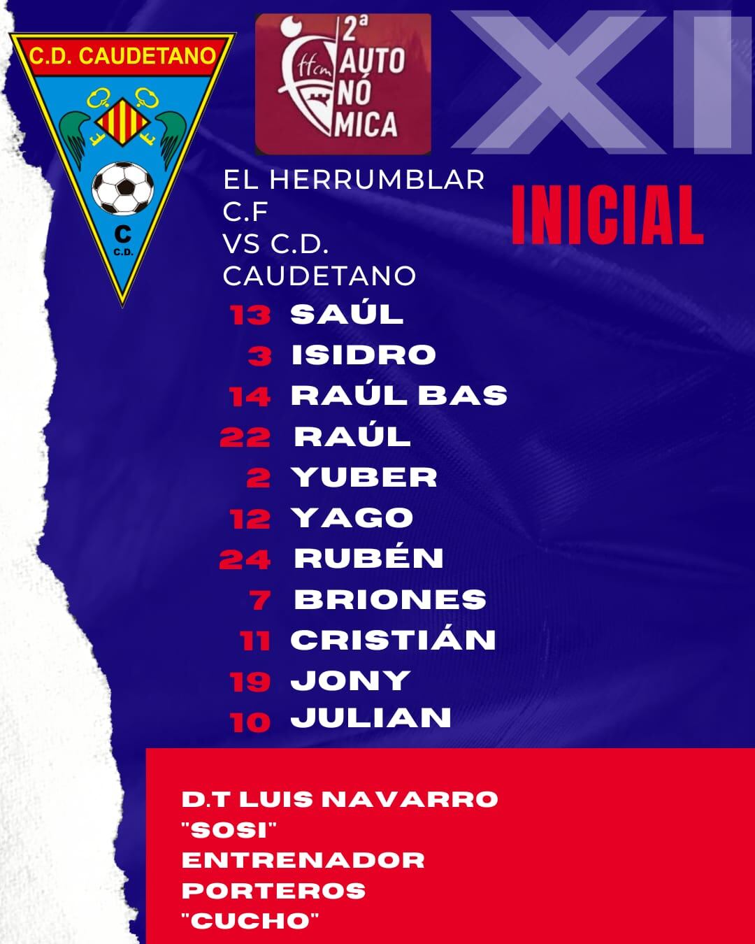Alineación inicial