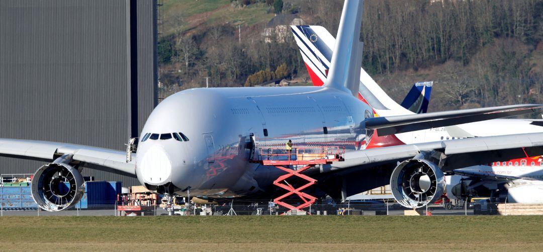 Un avión A380 superjumbo
