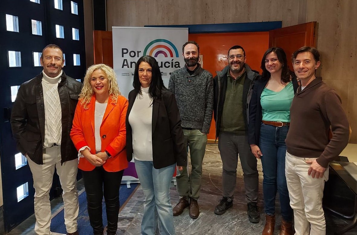 Candidatura de Por Andalucía, que concurrirá a las próximas elecciones municipales del 28 de mayo en Málaga