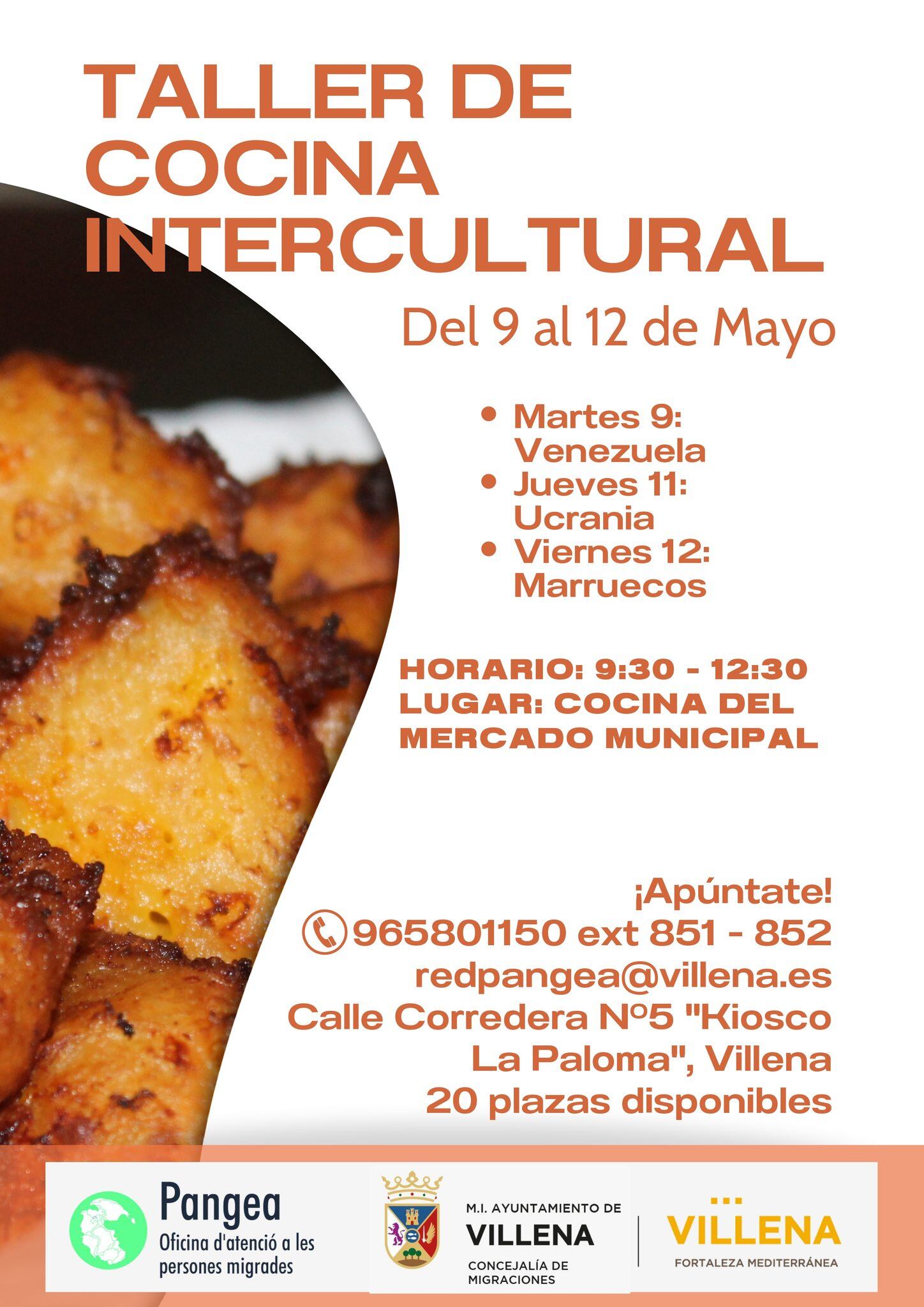 Cartel del taller de cocina intercultural