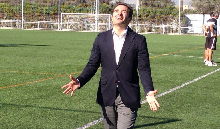 Carlos Parodi en un entrenamiento del Hércules