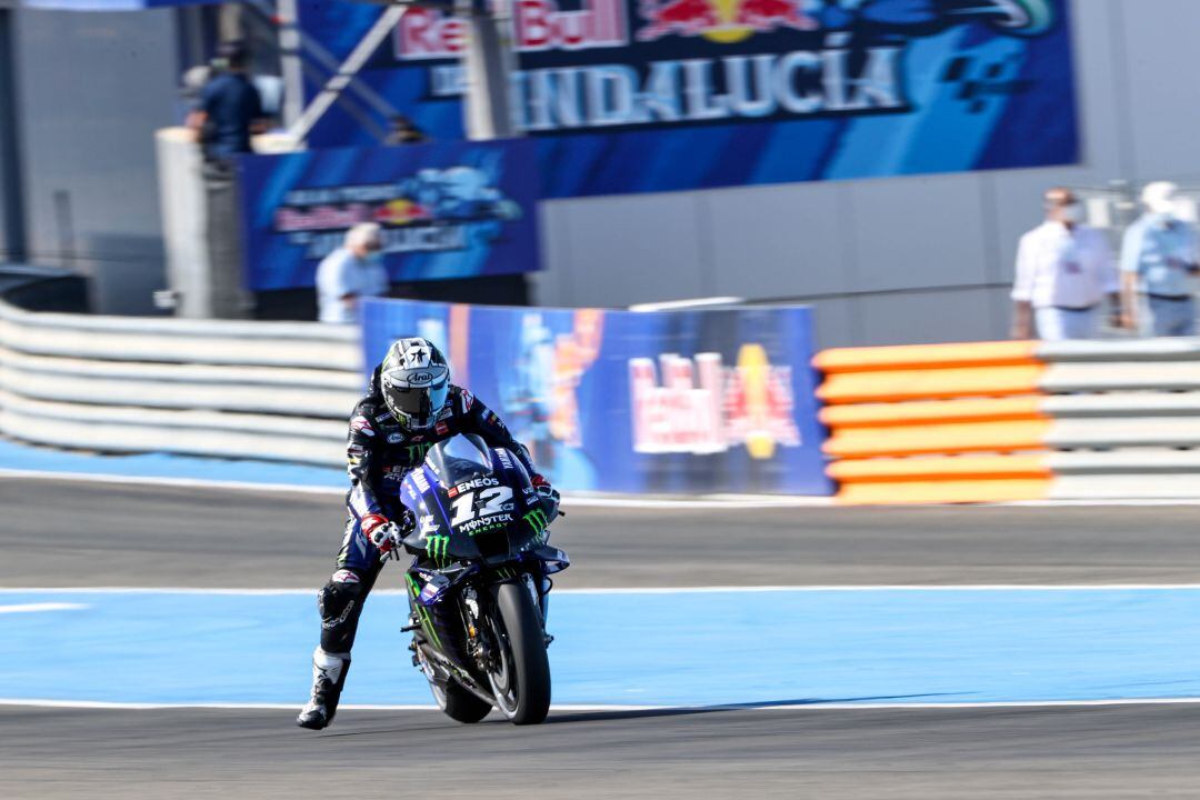 Maverick Viñales este viernes en el circuito de Jerez