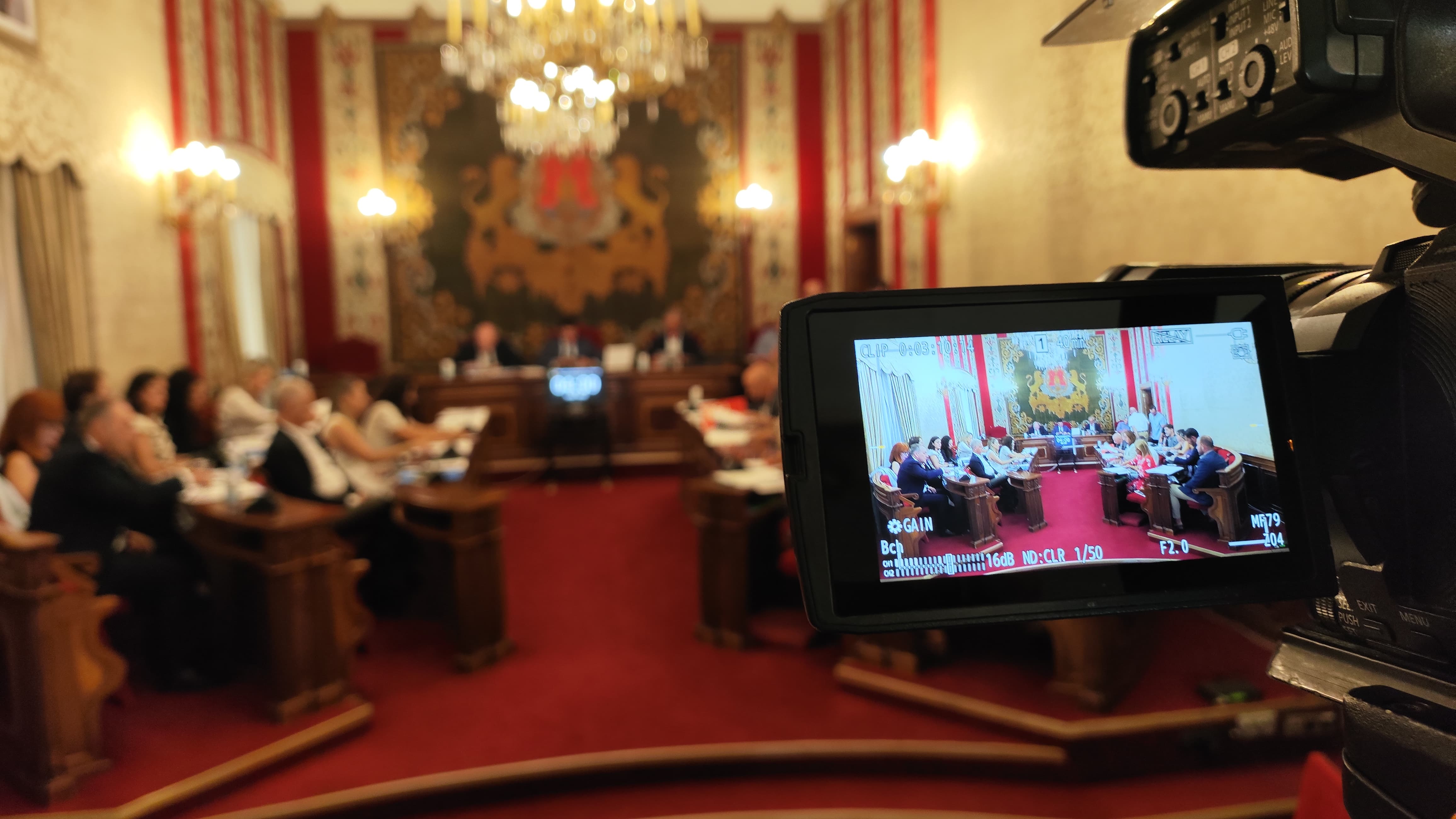 Imagen de archivo de una sesión plenaria en el Ayuntamiento de Alicante